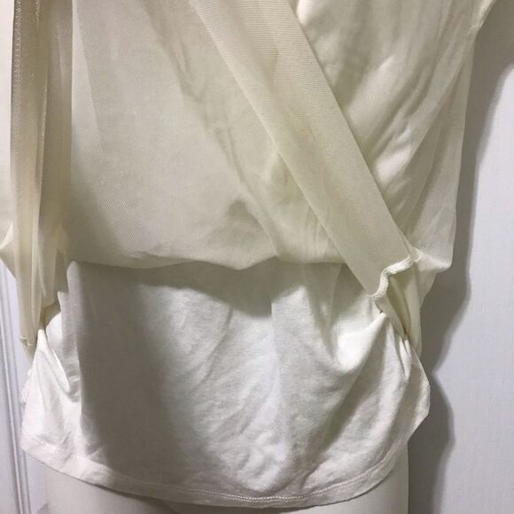 Rw&co Blouse Mesh Top XS​ Women White - Picture 4 of 9